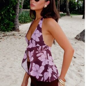 Sweet Tea Halter Top Cocoa Blush